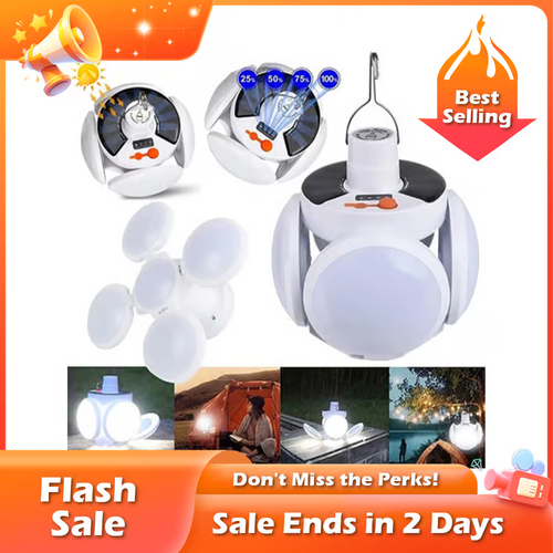 🏆 Limited-Time Sale -- 💥🔥 2-in-1 Foldable Solar Light