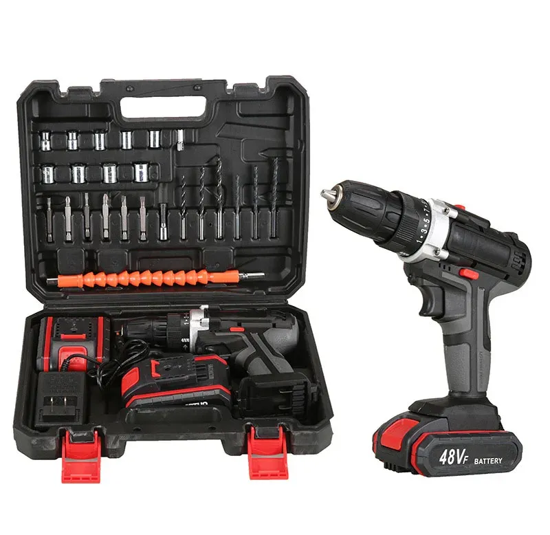 😊😇Brushless Cordless Drill With 2 Battery And Acceessory🔥