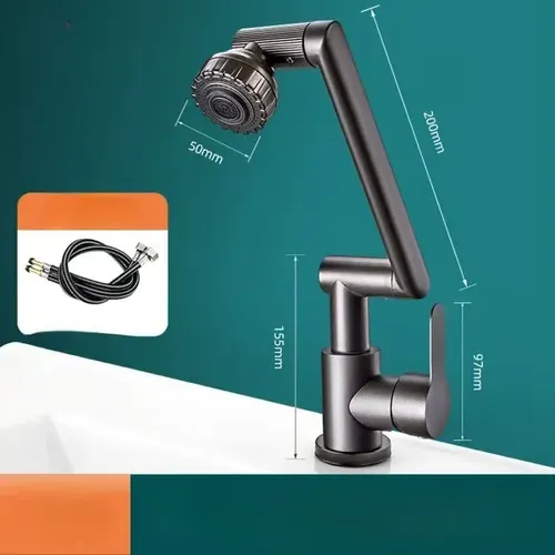 🌟 Hot sale Lucky Cat Faucet universal rotating Mechanical Arm Cold and Hot Faucet single handle wash basin faucet