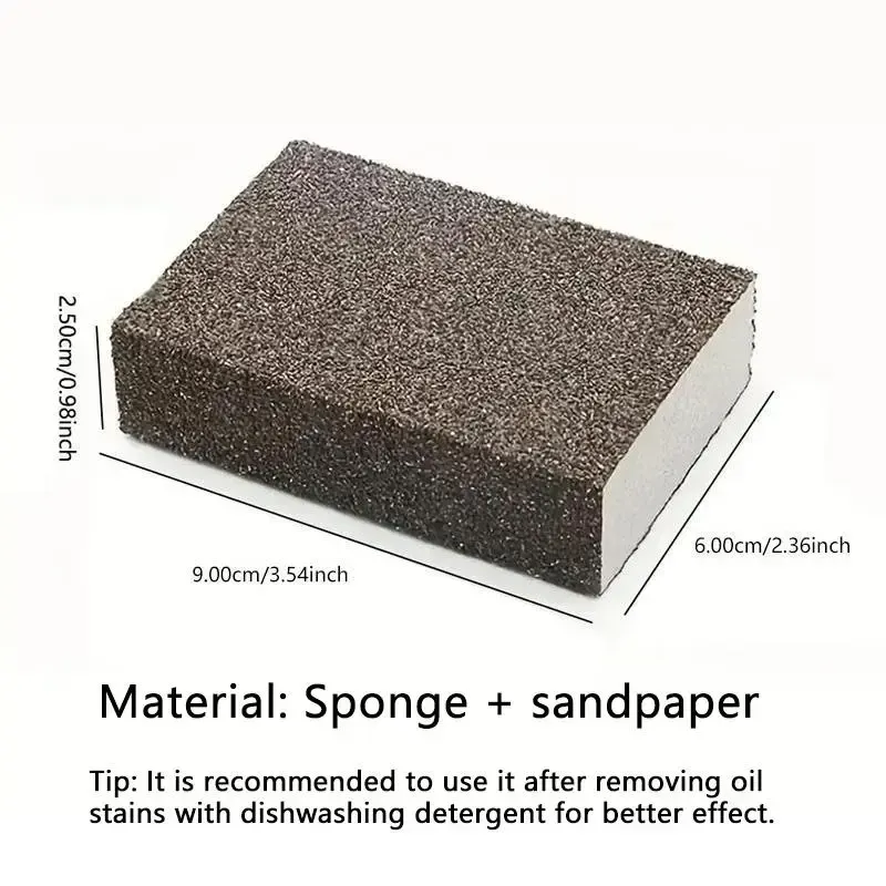 Emery Magic Cleaning Sponge, 3 Counts Pot Bottom Rust Remover Scrubber, Household Kitchen Cleaning Gadgets, Scrubber Sponges, Cleaner