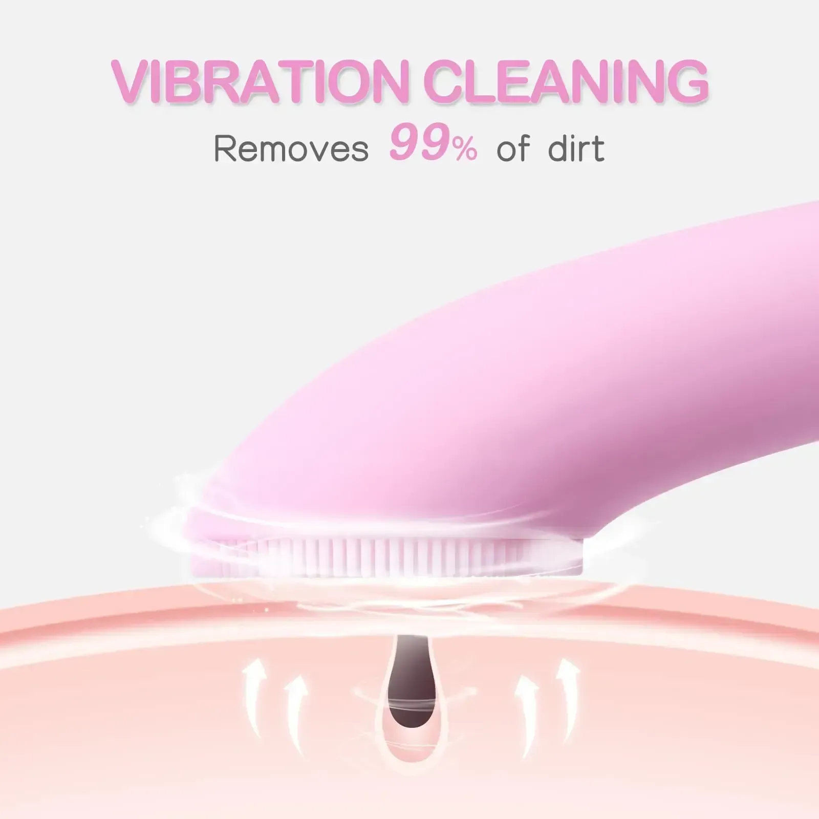 Facial Cleansing Brush, PRITECH Heatable Vibrating Face Scrubber with Massage, Silicone Face Scrubber for Women & Men, Electric Facial Cleanser for Deep Cleansing, Gentle Exfoliating (Pink) SummerWins DealsForYouDays
