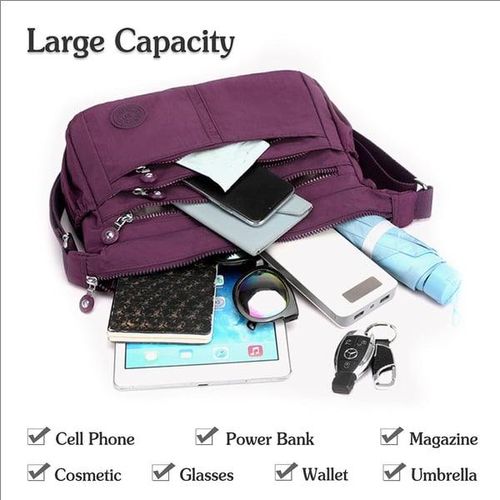 Multi-Pocket Large Capacity Waterproof Casual Crossbody Bag Shoulder Bag