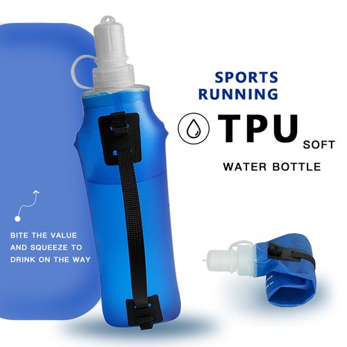 TPU Soft Foldable Kettle, Portable Water Bottle for Outdoor Sports, with Handle for Easy Grip