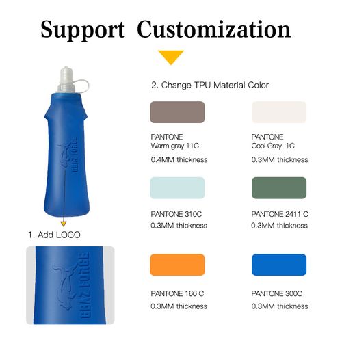 TPU Soft Foldable Kettle, Portable Water Bottle for Outdoor Sports, with Handle for Easy Grip