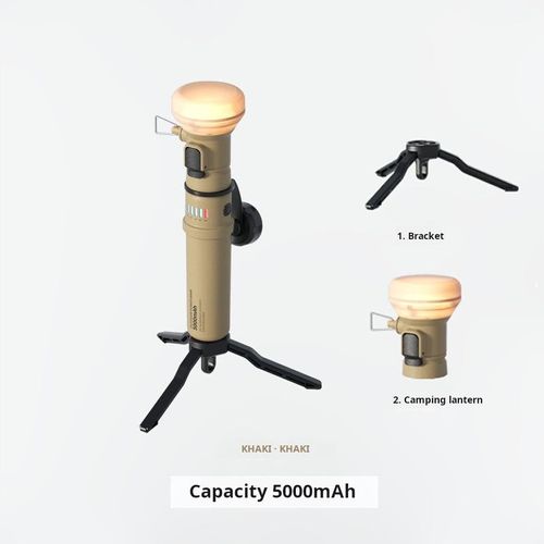 Detachable Lamp Power Bank 5000mAh USB-A USB-C Output Camping Lantern Multifunctional Light Collaps Fold