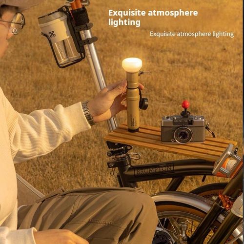 Detachable Lamp Power Bank 5000mAh USB-A USB-C Output Camping Lantern Multifunctional Light Collaps Fold