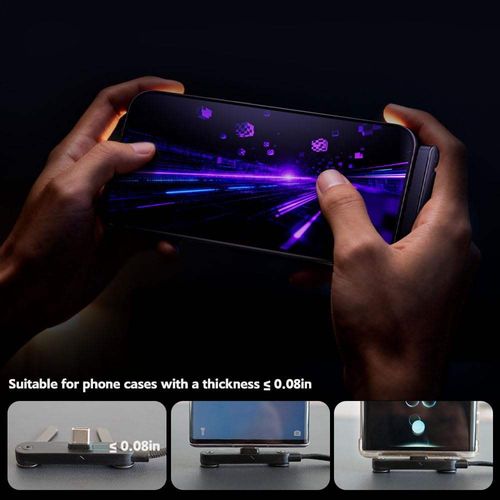 240w Braided Fast Charge Cable with Built-in Phone Stand, 2-in-1 Invisible Holder Charger Cable