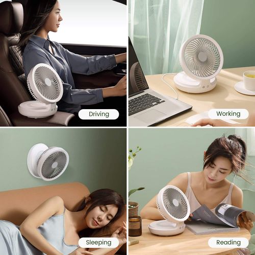 Portable USB Rechargeable LED Desk Lamp Fan Foldable Desk Fan Rechargeable Electric Wall Fan