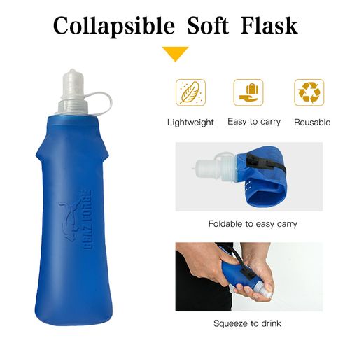 TPU Soft Foldable Kettle, Portable Water Bottle for Outdoor Sports, with Handle for Easy Grip