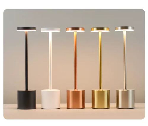 Wholesale Classic Metal LED Table Lamp with Touch Sensor Rechargeable 3 Ambient Colors Night Light for Room Decor