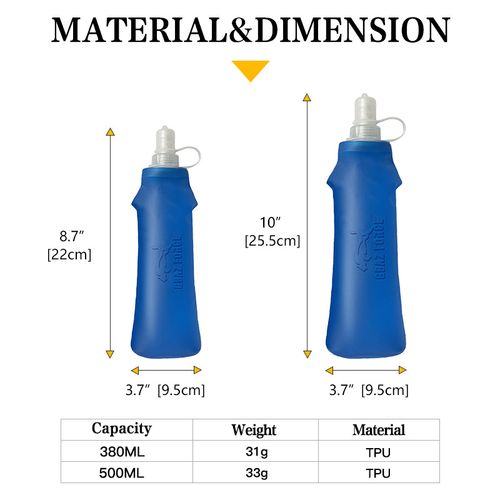 TPU Soft Foldable Kettle, Portable Water Bottle for Outdoor Sports, with Handle for Easy Grip