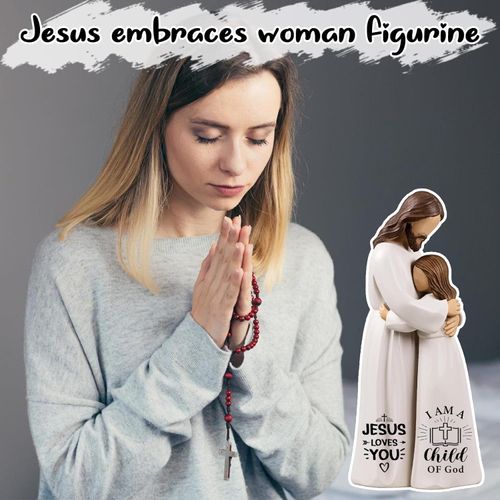 Christian sculpture hand-painted souvenir, 5.9 inches