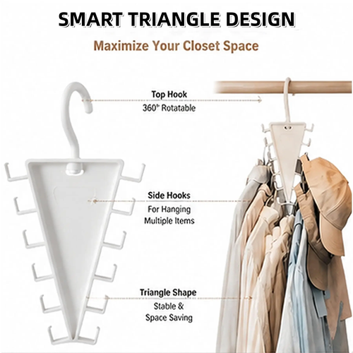 12-Hook Rotating Closet Organizer Hanger(2pcs)