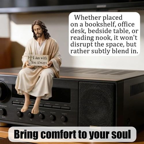 Miniature handmade seated Jesus statue gift