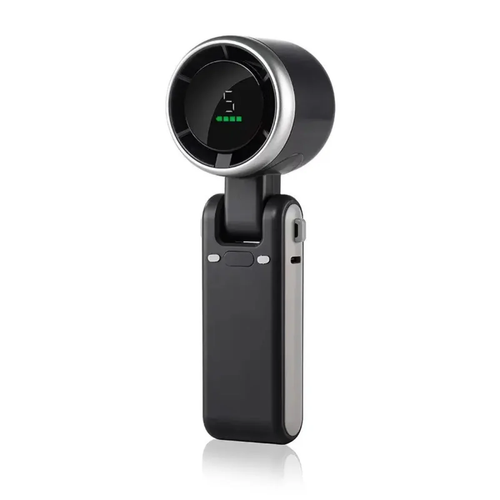 5-Speed Portable Turbo Handheld Fan: 12H Long-Life Battery for Travel & Beach（Gray）