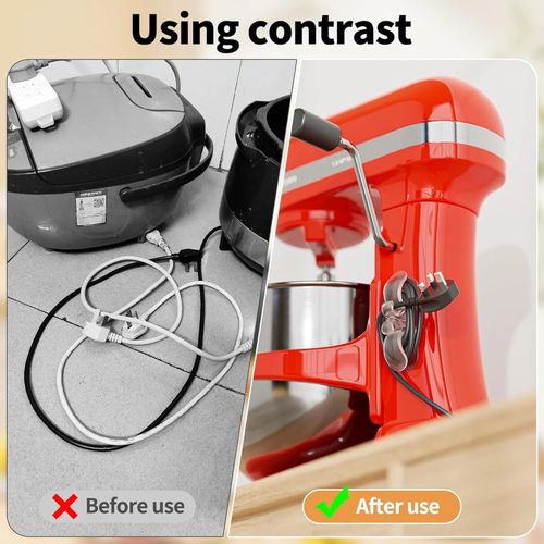 Upgraded Appliance Cord Organizer（6-Pack Transparent color）