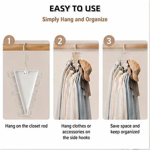 12-Hook Rotating Closet Organizer Hanger(2pcs)