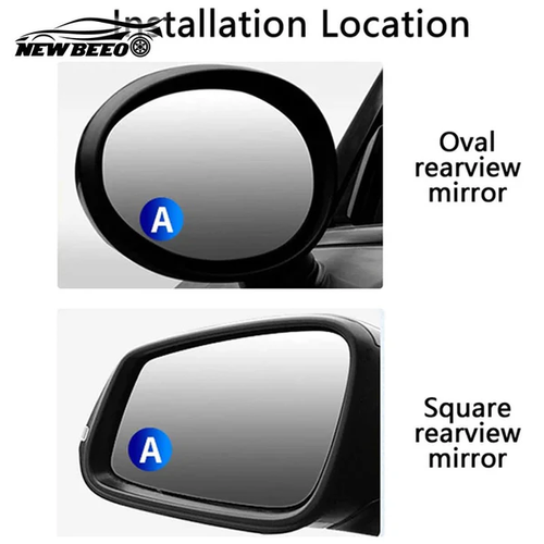 Car Blind Spot Mirror（1 PAIR）（Silver）