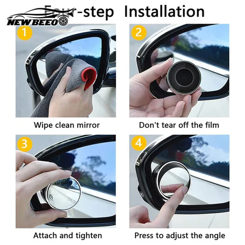 Car Blind Spot Mirror（1 PAIR）（Silver）