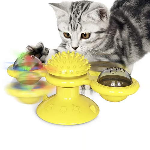 Interactive Windmill Cat Toys（YELLOW）