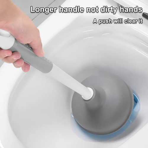 4 in 1 Toilet Brush Set Plunger Drain Wall-mounted Multifunction Cleaning Bathroom with Holder