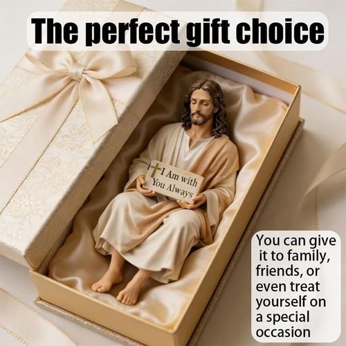 Miniature handmade seated Jesus statue gift
