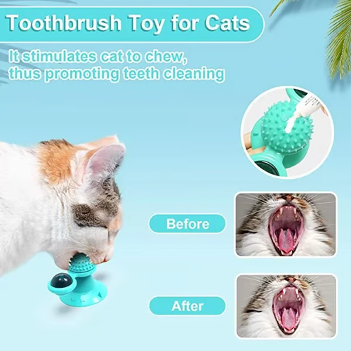 Interactive Windmill Cat Toys（YELLOW）
