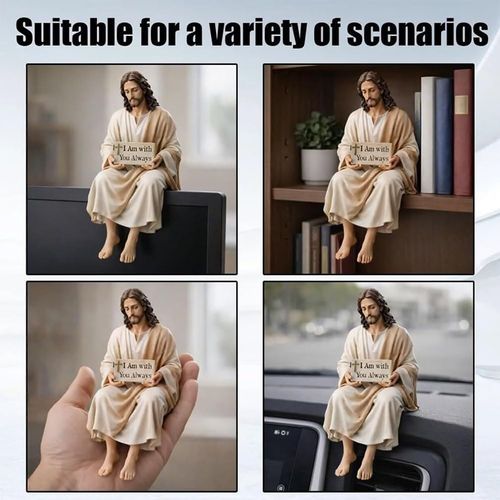 Miniature handmade seated Jesus statue gift