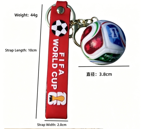 2026 USA-Canadian Cup Keychain, Fan Merchandise, Souvenir, Soccer Ball Pendant, Creative Cartoon Gift