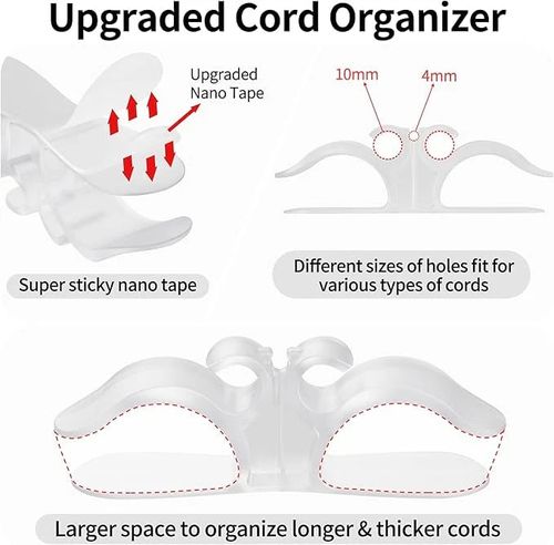Upgraded Appliance Cord Organizer（6-Pack Transparent color）