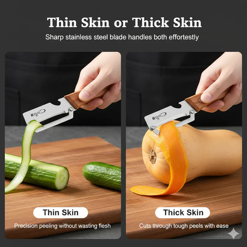 Stainless Peeler | High-Grade Durability | Clean, Precision Peeling + Bottle Opener