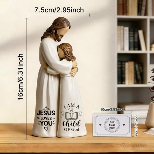 Christian sculpture hand-painted souvenir, 5.9 inches