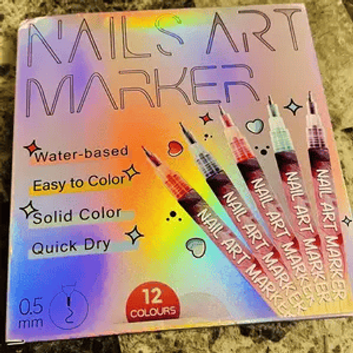 🎨12 Colors Nail Art Pens Set