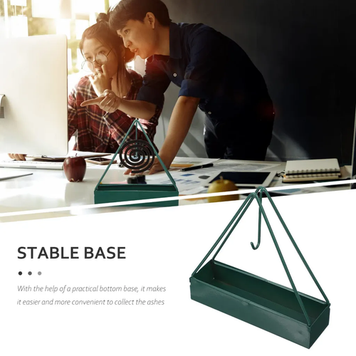 Portable Mosquito Coil Holder Incense Burner Holder Triangular Fireproof Iron