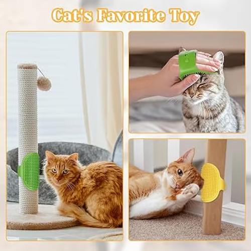 Cat Self-Grooming Strap: Brush, Massage & De-Shed in One