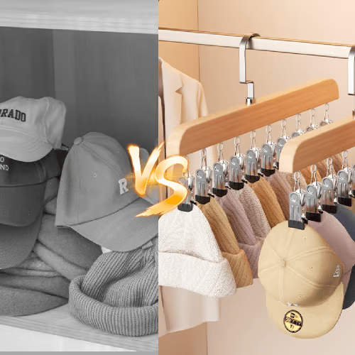 Wooden Hat Hanger Closet Organizer（Natural Wood *1）