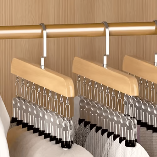 Wooden Hat Hanger Closet Organizer（Natural Wood *1）