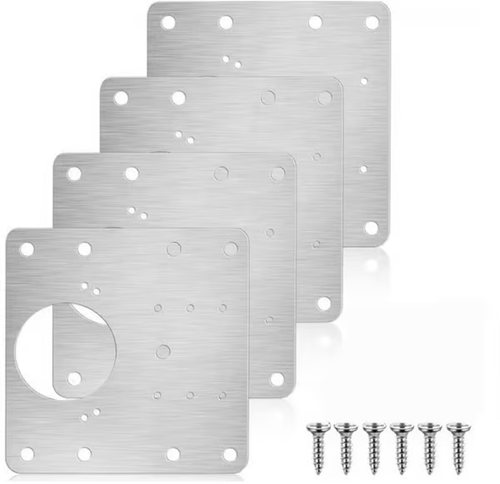 Cabinet Hinge Repair Plate with Screws（4 Sets）