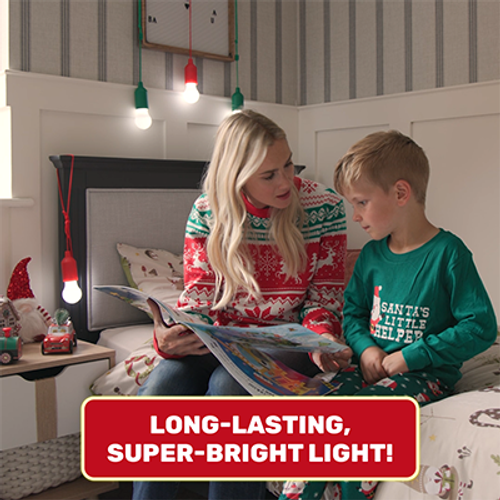 Super-Bright Next Generation LED Christmas Lights（One red and one green.）