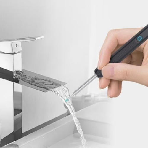 Wi -Fi visible wax elimination spoon-1080P HD load otoscope（BLACK）