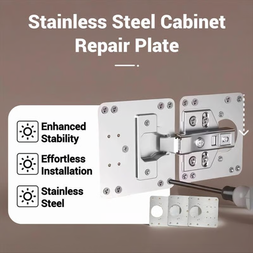 Cabinet Hinge Repair Plate with Screws（4 Sets）