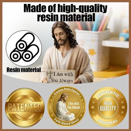 Miniature handmade seated Jesus statue gift