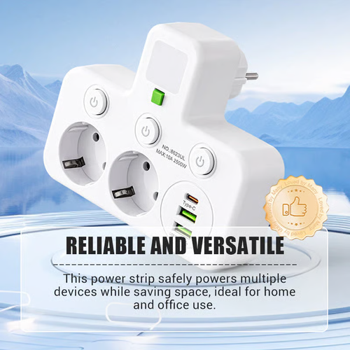Multi-Port EU Plug Outlet Expander