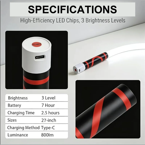 Bendable LED Flashlight Stick