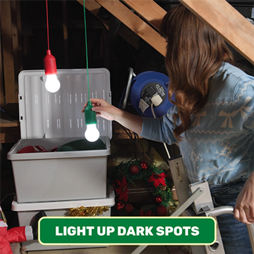Super-Bright Next Generation LED Christmas Lights（One red and one green.）