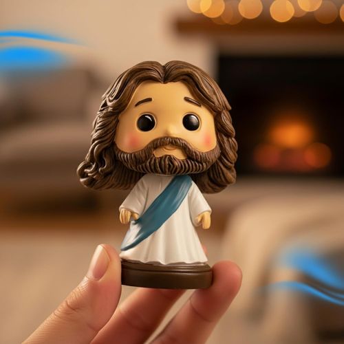 Jesus shook his head 3.5-inch (blue)