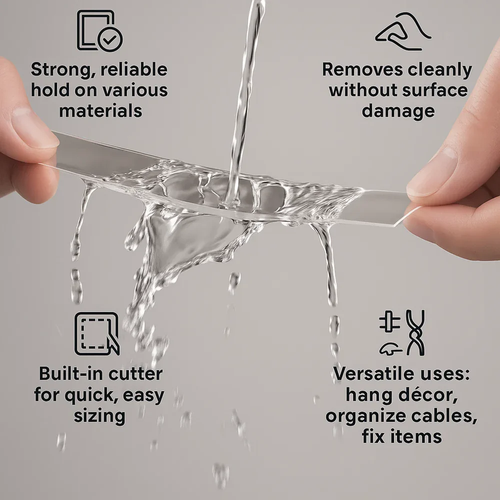 5m Double-Sided Nano Tape – Drill-Free, Strong & Reusable Mounting