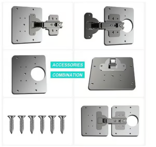 Cabinet Hinge Repair Plate with Screws（4 Sets）