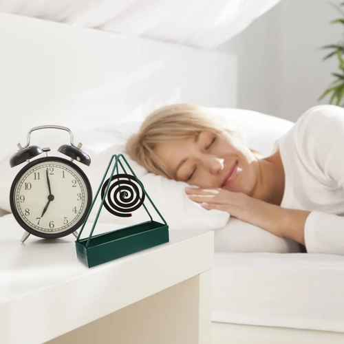 Portable Mosquito Coil Holder Incense Burner Holder Triangular Fireproof Iron