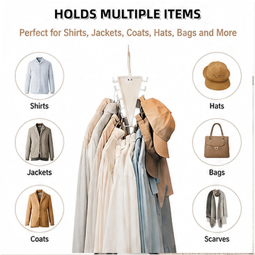 12-Hook Rotating Closet Organizer Hanger(2pcs)
